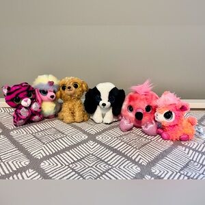 Zuru Puppy, Cat, Flamingo and Llama, Colorful Plush Toy Set